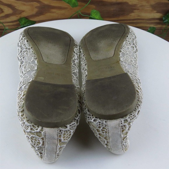 Nine West Size 8.5 Ballet Shoes Beige Fabric Women M‎ Lucyol1 - Picture 9 of 10